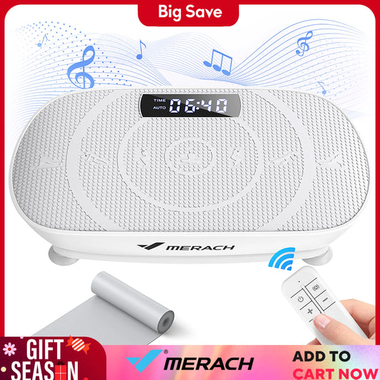 Merach Whole Body Vibration Plate Exercise Machine Power Vibrate Fitness Platform for Weight Loss and Shaping Grey