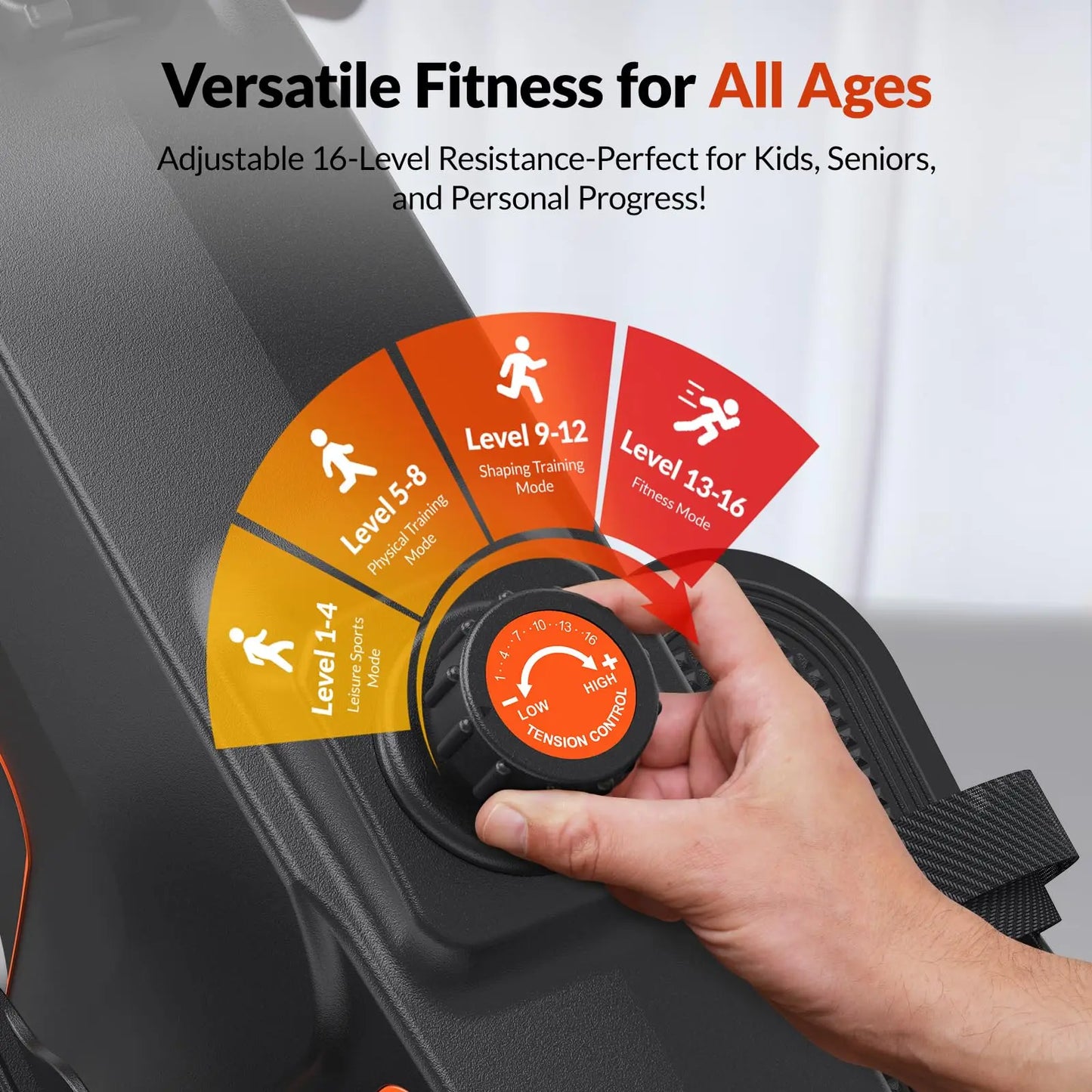 Utryup R05 Water Rower Magnetic Rowing Machine 16 Levels Quiet Resistance Foldable Compact Home Gym Fitness Equipment Black