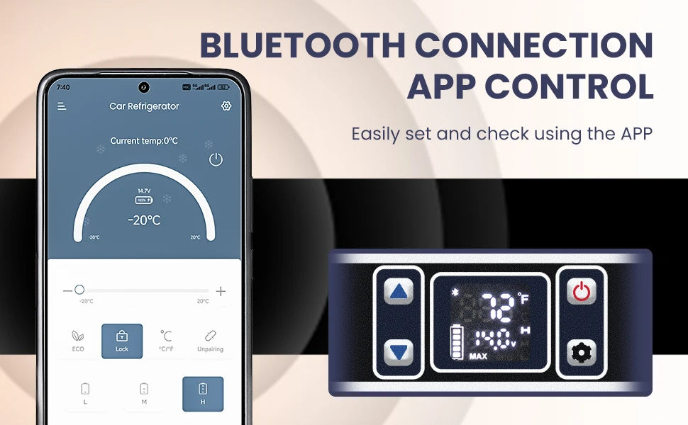 SIMZLIFE 55L Dual Zone Car Refrigerator 12/24V DC Portable Compressor Cooler Fridge Freezer for Camping Travel Truck
