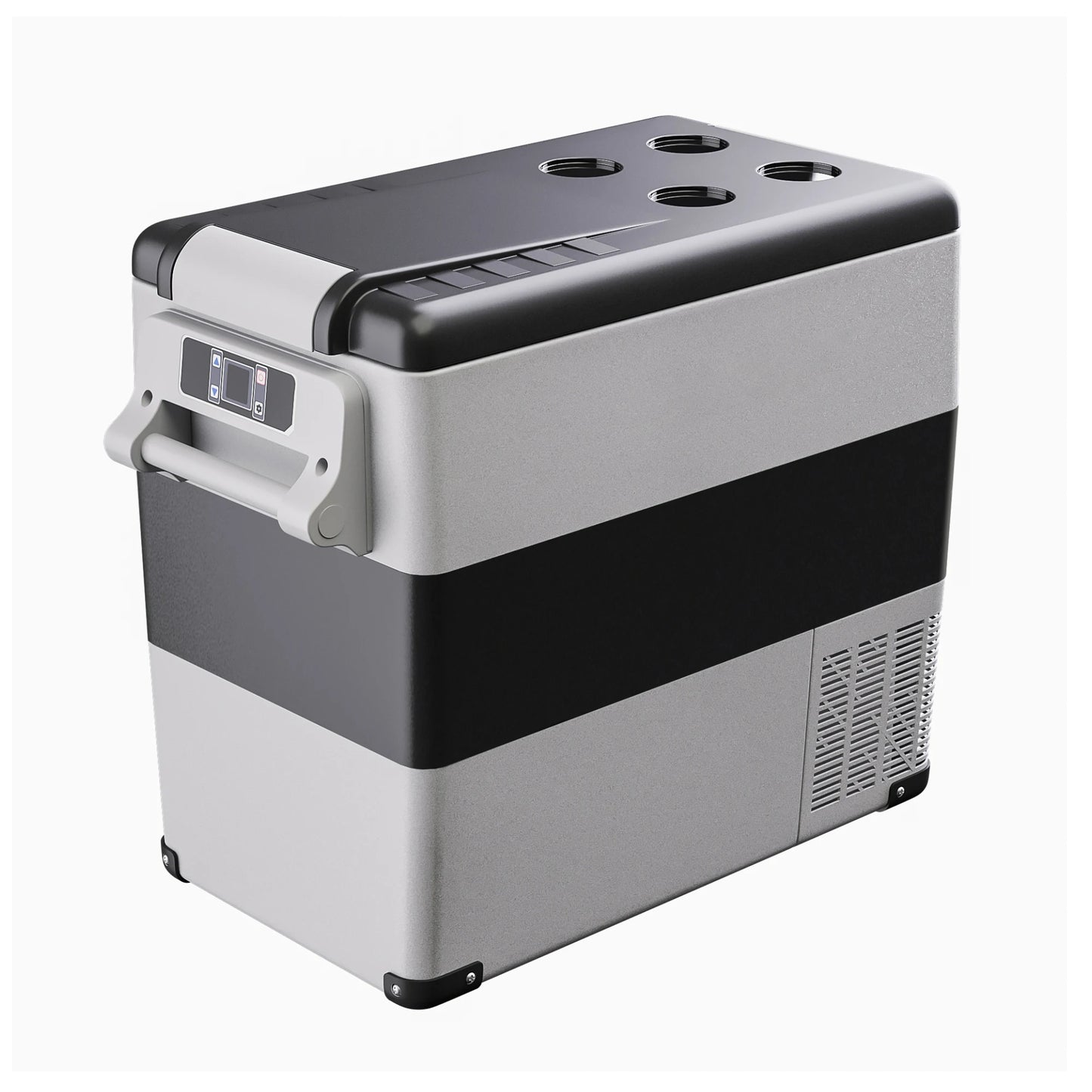 SIMZLIFE 55L Dual Zone Car Refrigerator 12/24V DC Portable Compressor Cooler Fridge Freezer for Camping Travel Truck