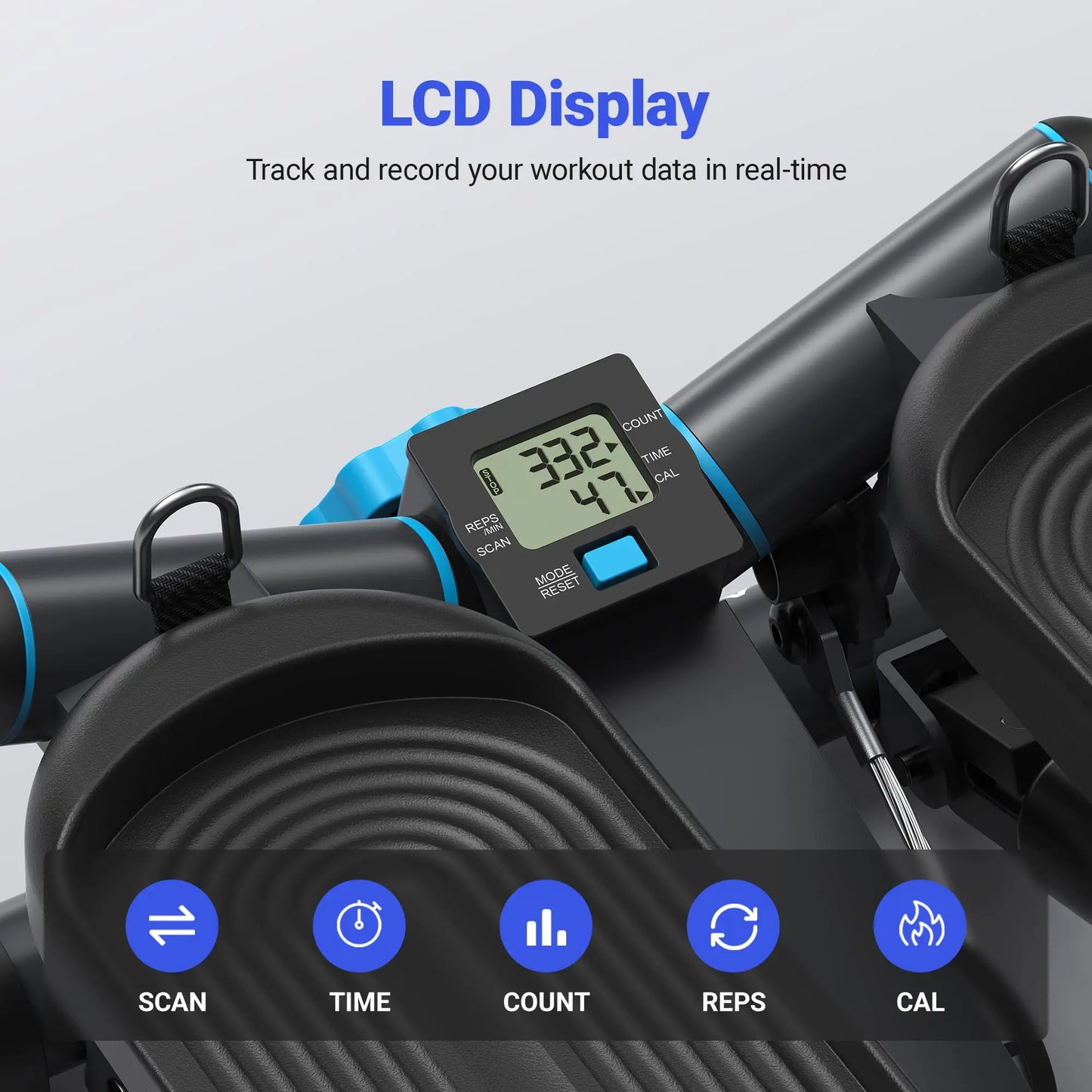 Merach Mini Stepper Black Twist Stair Stepper with Resistance Band 330 Pounds Capacity Fitness Equipment for Legs Muscles