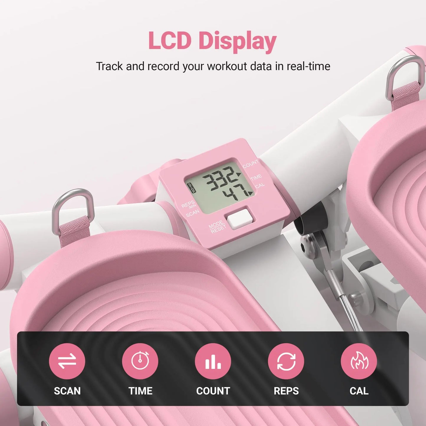 Merach Mini Stepper Black Twist Stair Stepper with Resistance Band 330 Pounds Capacity Fitness Equipment for Legs Muscles