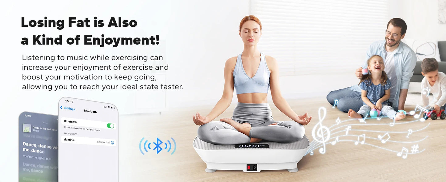 Merach Whole Body Vibration Plate Exercise Machine Power Vibrate Fitness Platform for Weight Loss and Shaping Grey