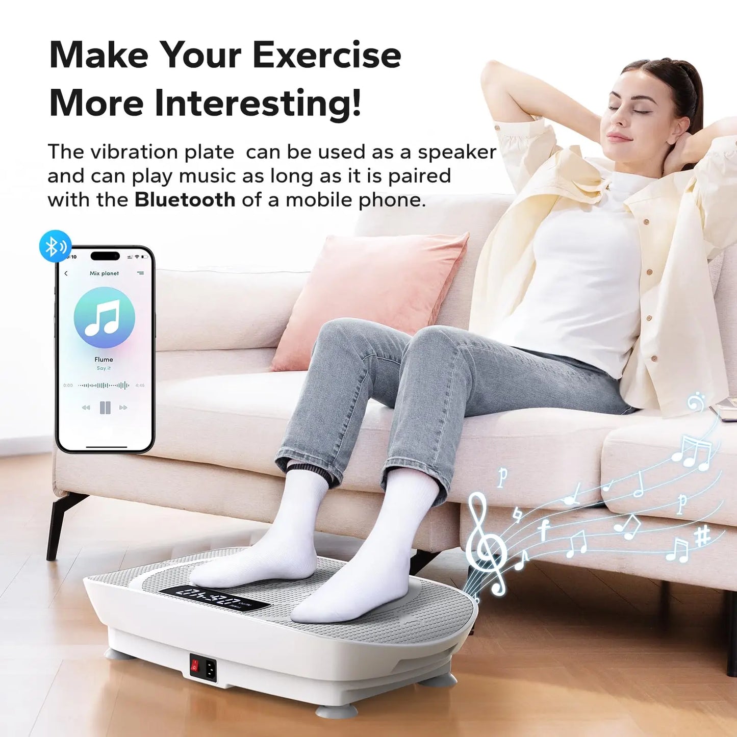Merach Whole Body Vibration Plate Exercise Machine Power Vibrate Fitness Platform for Weight Loss and Shaping Grey