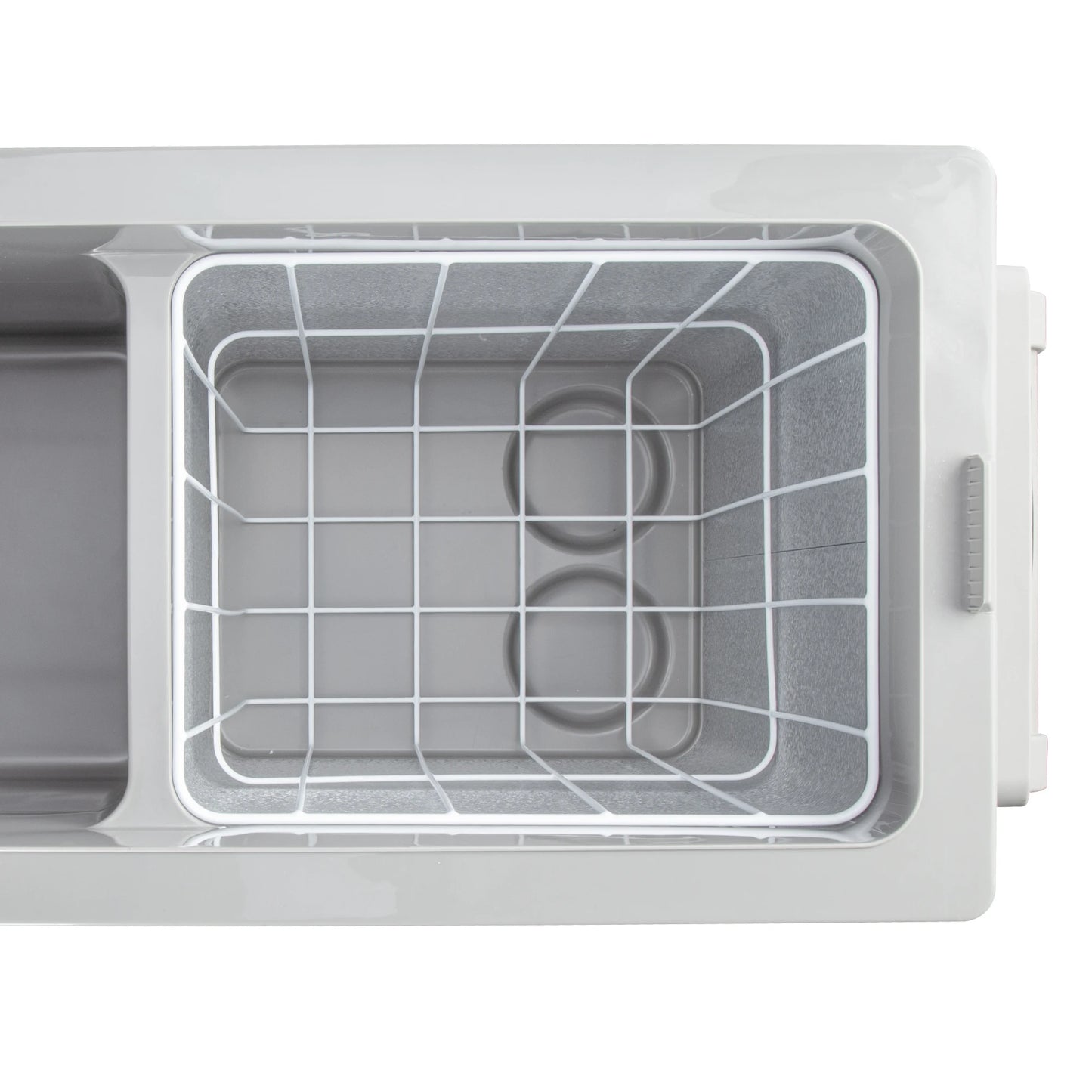 SIMZLIFE 55L Dual Zone Car Refrigerator 12/24V DC Portable Compressor Cooler Fridge Freezer for Camping Travel Truck