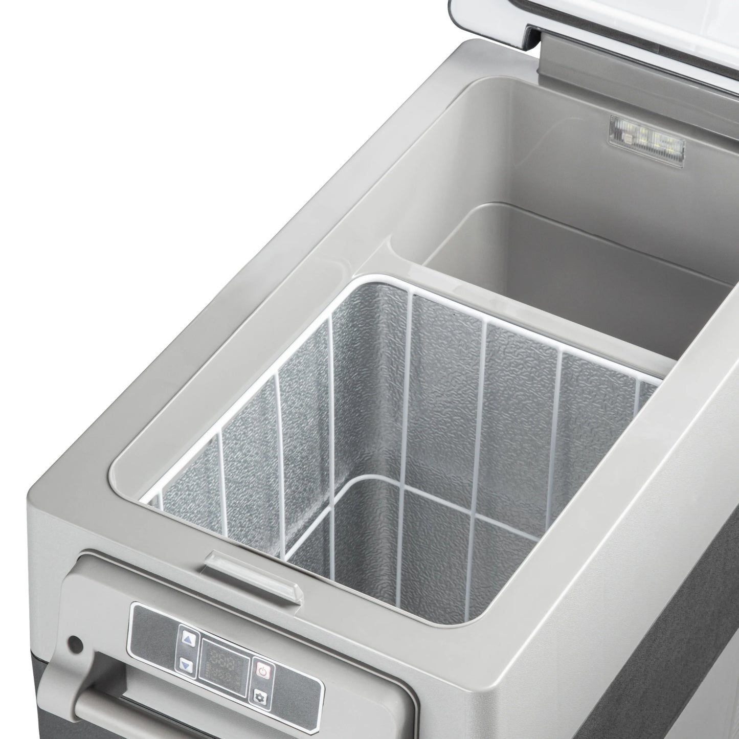 SIMZLIFE 55L Dual Zone Car Refrigerator 12/24V DC Portable Compressor Cooler Fridge Freezer for Camping Travel Truck