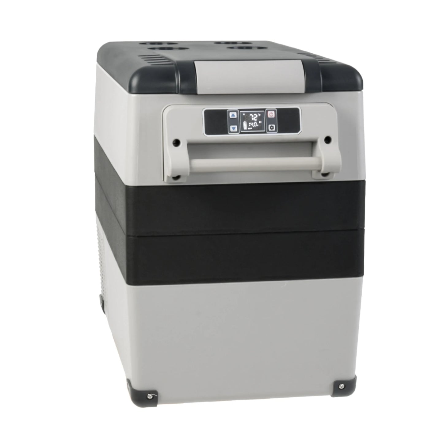 SIMZLIFE 55L Dual Zone Car Refrigerator 12/24V DC Portable Compressor Cooler Fridge Freezer for Camping Travel Truck