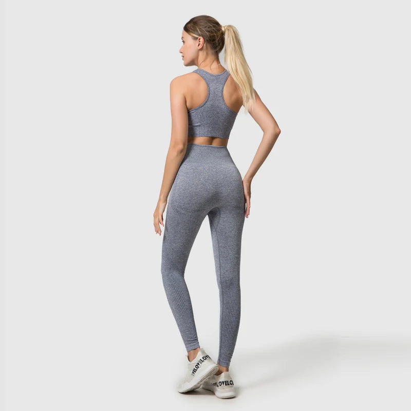 Heart And Home Shop Seamless Women Yoga Set Waist Leggings