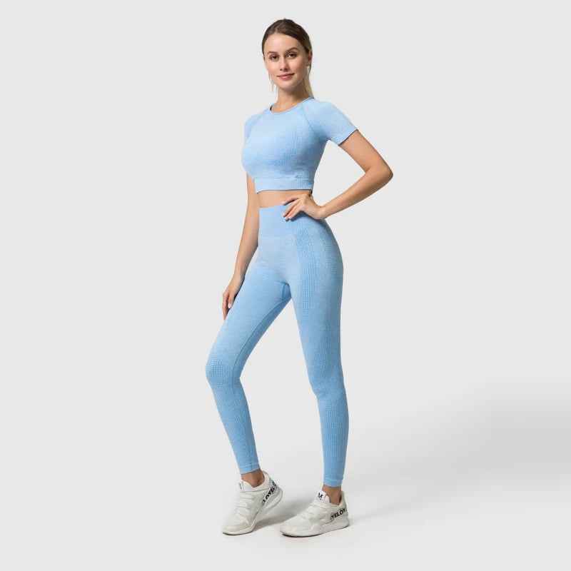 Wareball Seamless Women Yoga Set High Waist Leggings