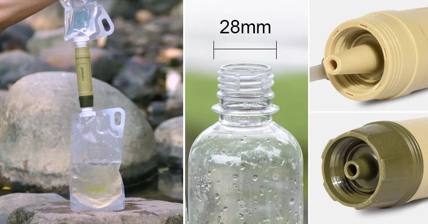 Miniwell Portable Water Filter 0.1 Micron UF Carbon Activated Coconut Shell Emergency Outdoor Camping Hiking Survival Filter