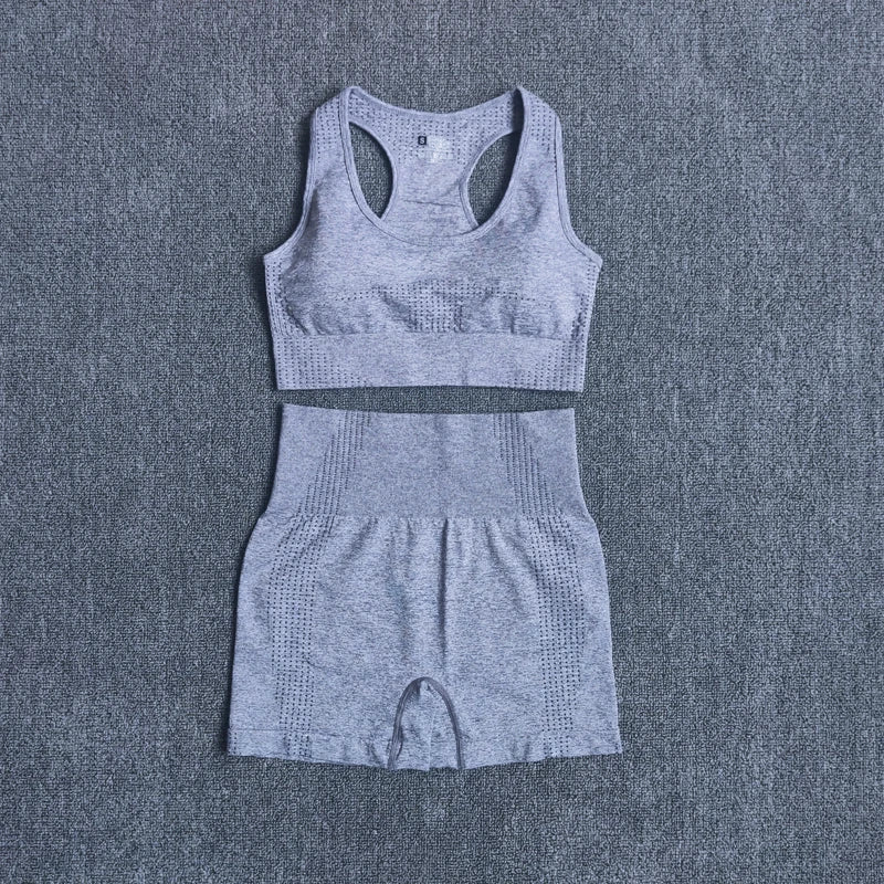 Heart And Home Shop Seamless Women Yoga Set Waist Leggings