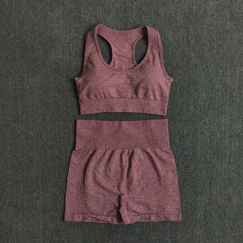 Wareball Seamless Women Yoga Set High Waist Leggings