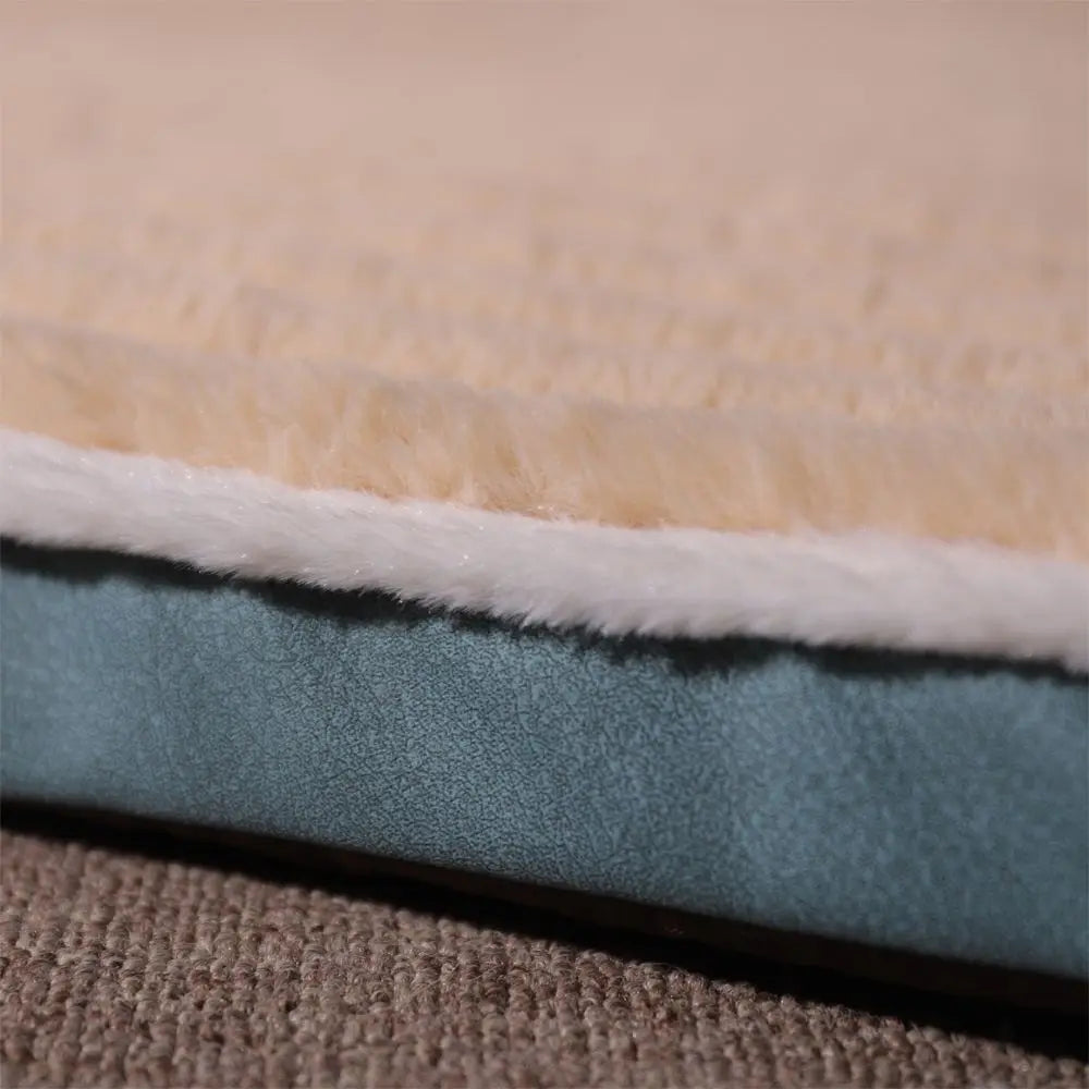 Warm Rectangle Cat Mat Dog Bed Cushion Breathable Pet Sleeping Kennel Winter Supplies for Kitten or Puppy Rest Area Leather Mat