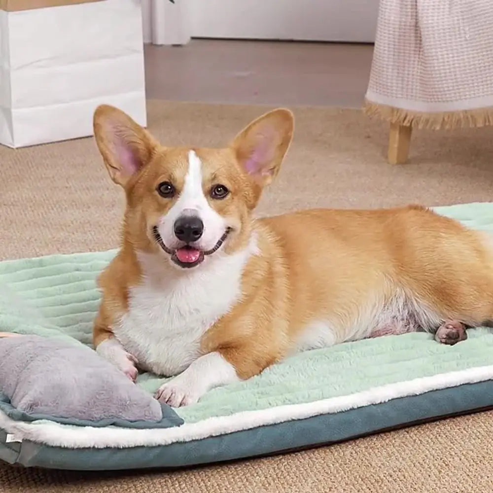 Warm Rectangle Cat Mat Dog Bed Cushion Breathable Pet Sleeping Kennel Winter Supplies for Kitten or Puppy Rest Area Leather Mat