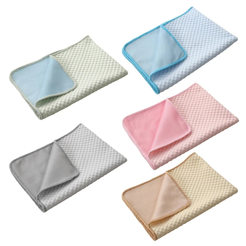 Dog Cooling Mat Summer Pet Cold Bed Cat Sleeping Pad Cool Ice Silk Moisture-proof Mattress Cushion Breathable Ice Pad Blanket