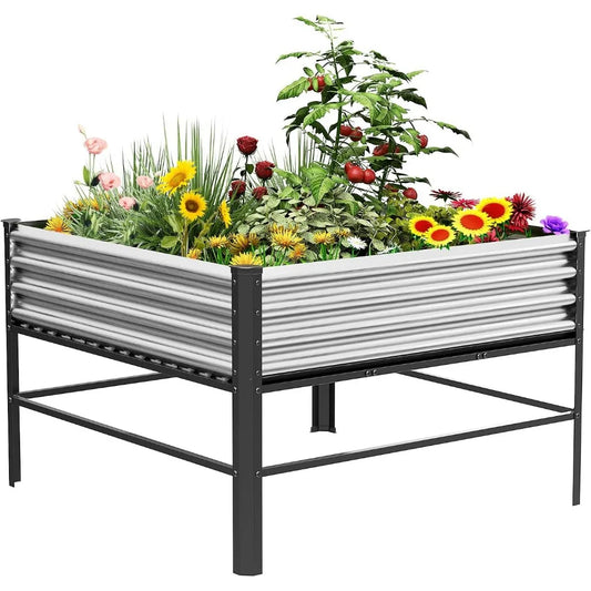 Doniks Raised Garden Bed with Legs 48x48in 1000lb Capacity