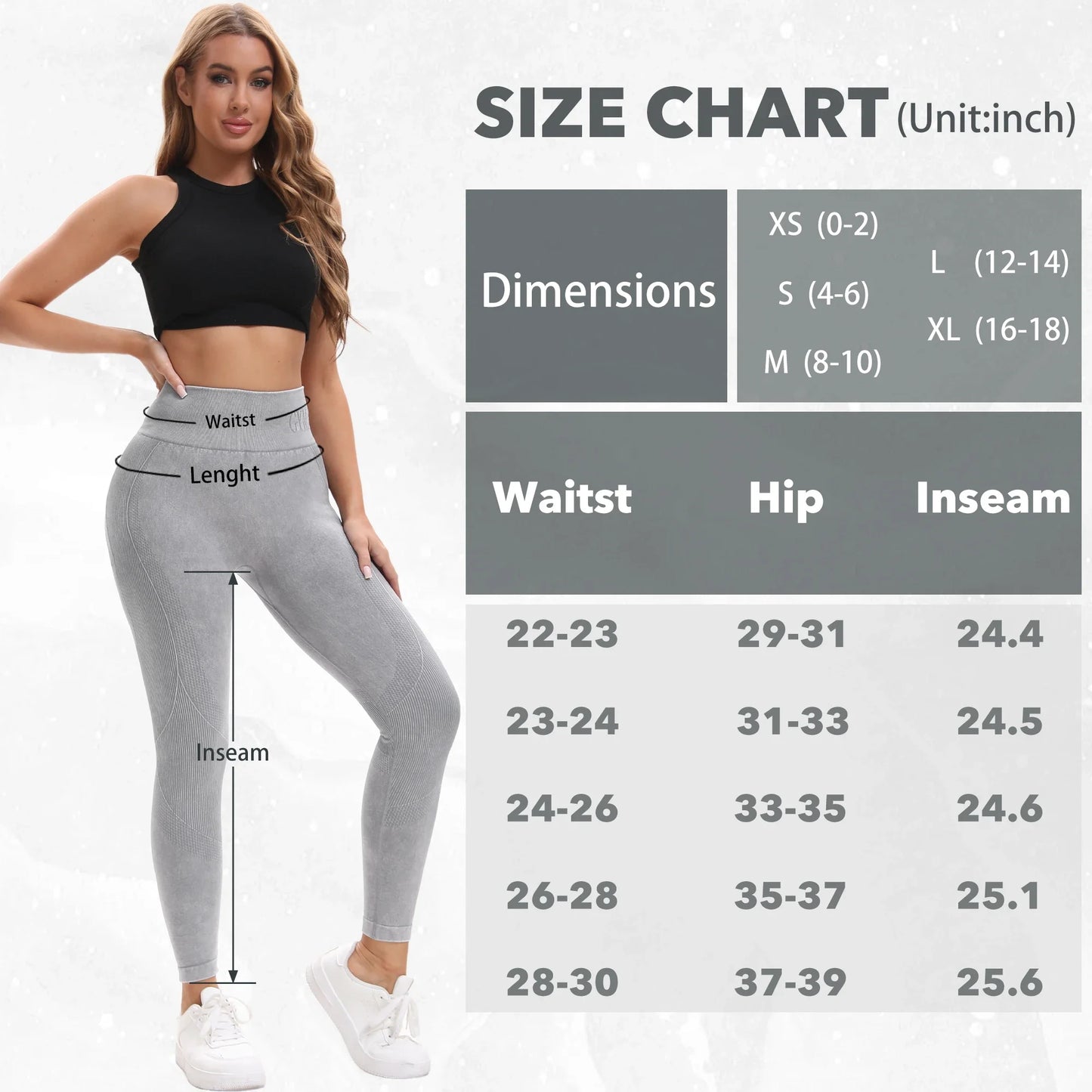 Heart And Home Womens High Waisted Butt Lifting Leggings