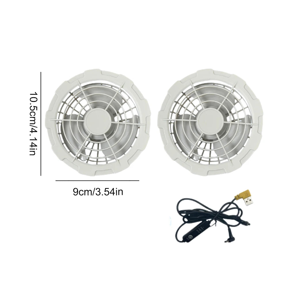 Wearable Cooling Vest Heat Resistant Air Conditioner Clothes Breathable Cooling Fan Vest for Summer Camping Fishing Hiking Work