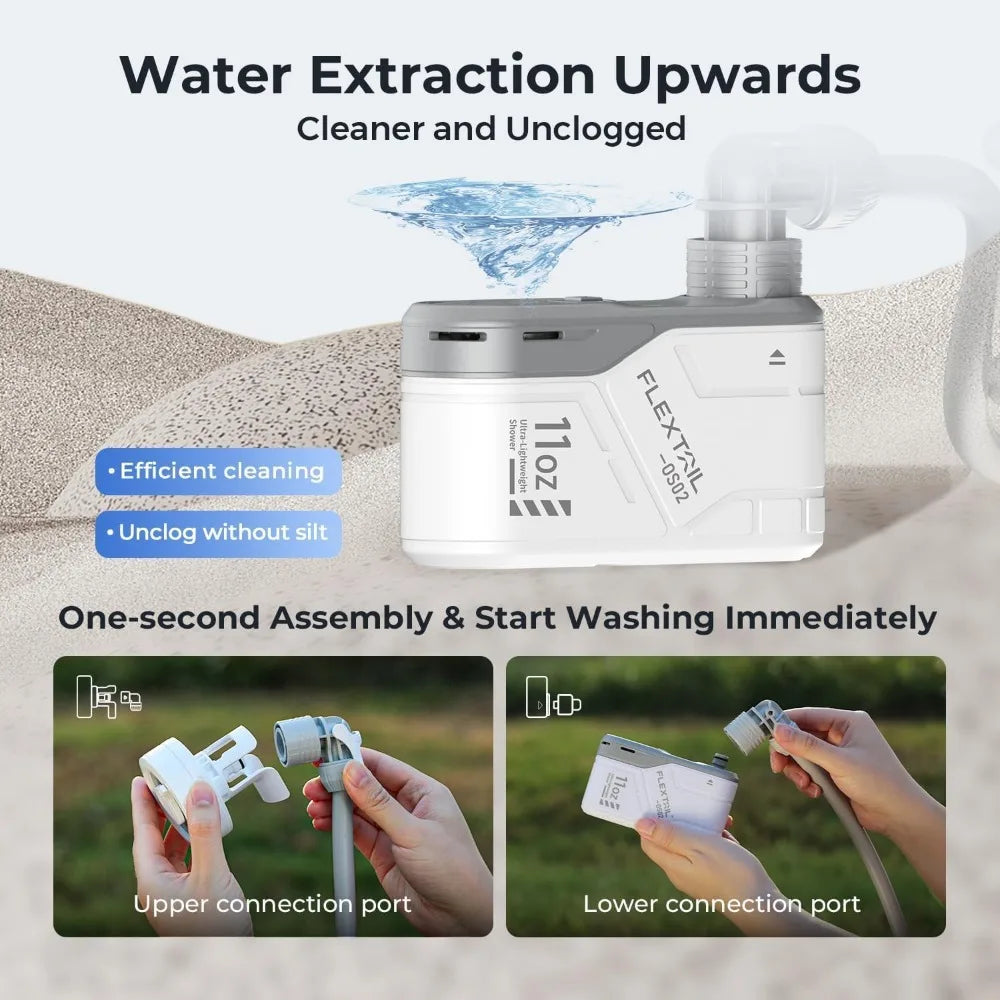 Rechargeable Portable Camping Shower Pump Outdoor Hiking Beach Vacation Car Wash Water Pump High-Quality YTYIN