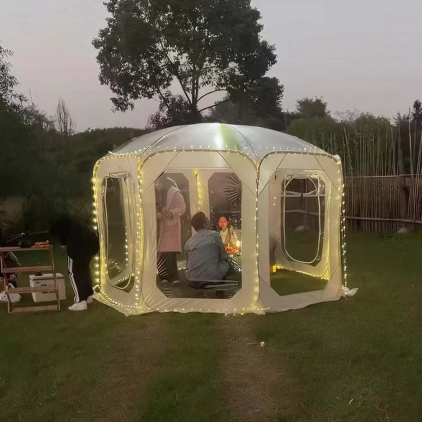 Portable Folding Transparent Tent Starry Sky Bubble House for Camping Waterproof Outdoor Shade Shelter for 5 to 8 People
