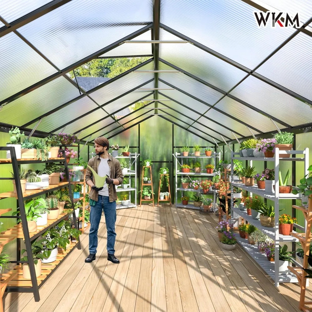 Hign-concerned WKM Greenhouse With Roof Vent Polycarbonate