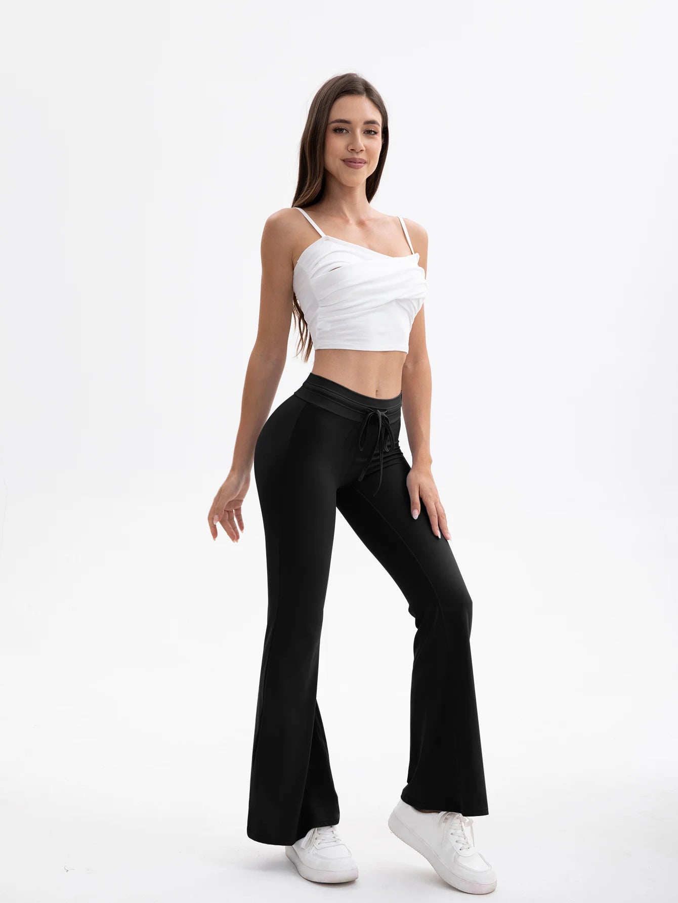 Heart And Home Yoga Flare Leg Pants Set Breathable Flex