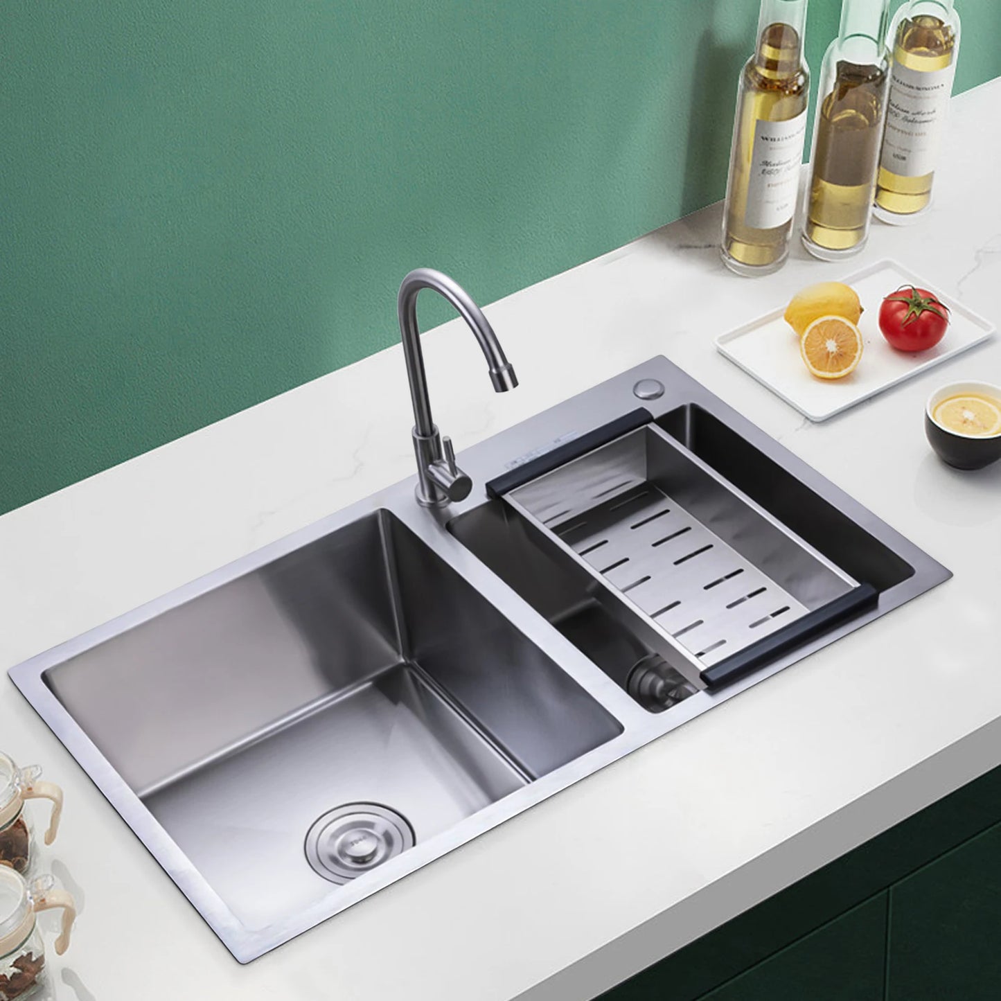 Kitchen Sinks Built-in Sink Stainless Steel Double Sink Rectangle