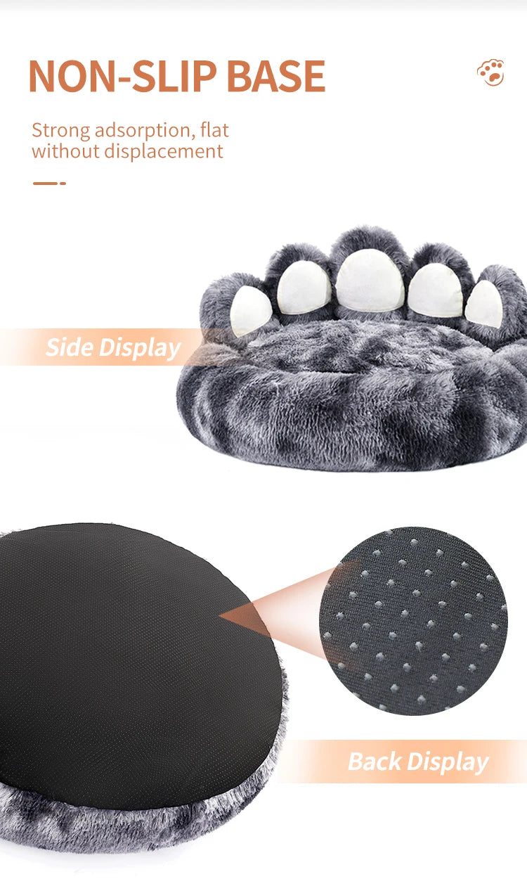 Cozy Paw Shape Dog Bed Warm Thickened Cushion Breathable Fluffy Mat for Deep Sleeping Pet Comfort - Dog Beds/Mats