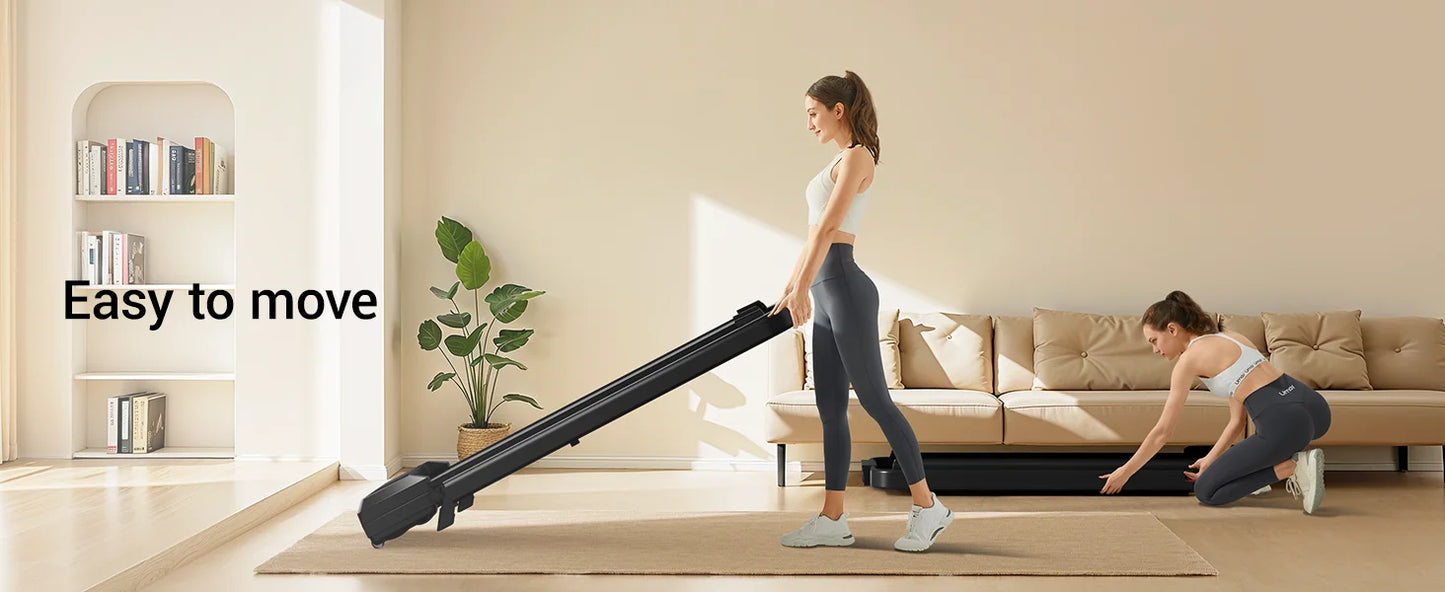 UMAY Walking Pad Treadmill Incline Under Desk Lightweight LED Display Home Office Electric Foldable Monofunctional