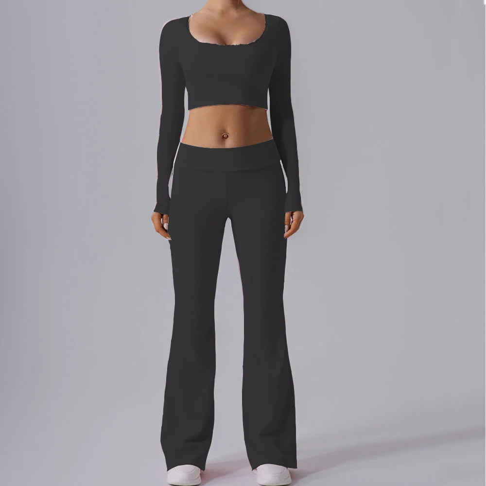 CEODOGGCN Women Yoga Set Push Up Bra High Waist Leggings