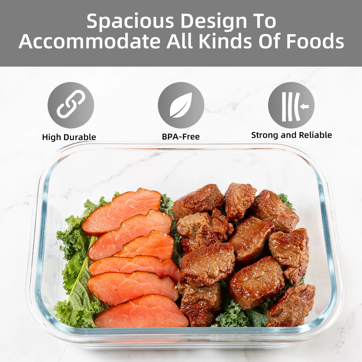 16 Piece Glass Food Storage Containers Set Leakproof Airtight BPA Free Microwave Oven Safe Stackable Kitchen Organizers