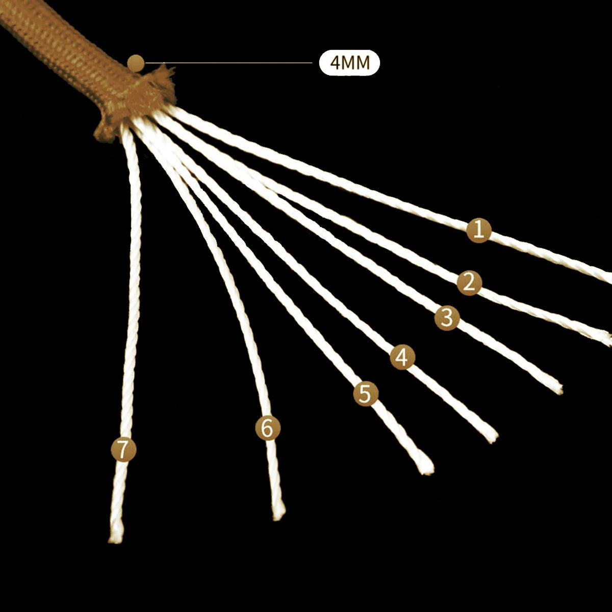 Hign-concerned Paracord 7 Core Outdoor Survival Rope