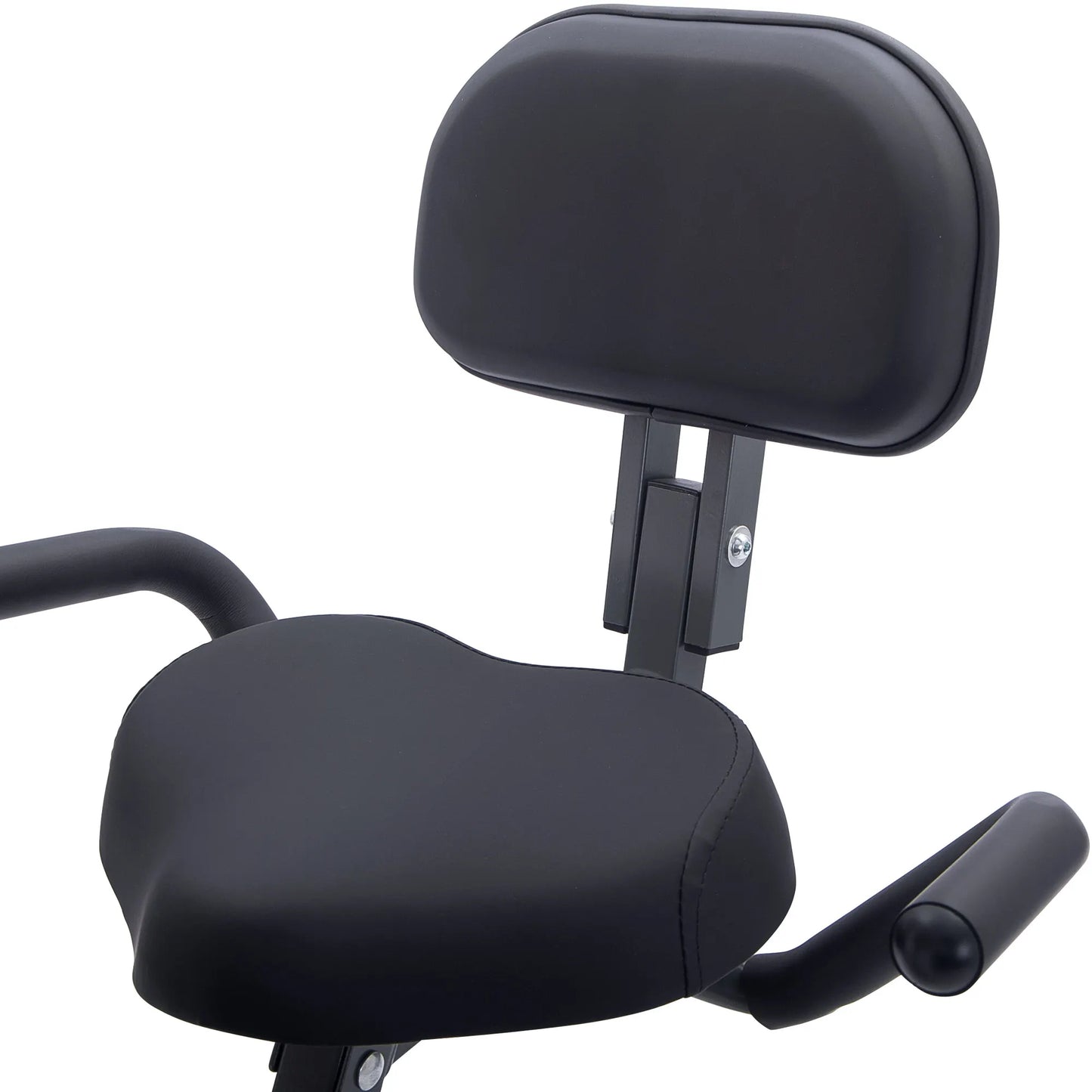 Metal Folding Exercise Bike Upright and Horizontal X Bike Home Fitness with 10 Adjustable Levels Resistance Arm Bands Backrest