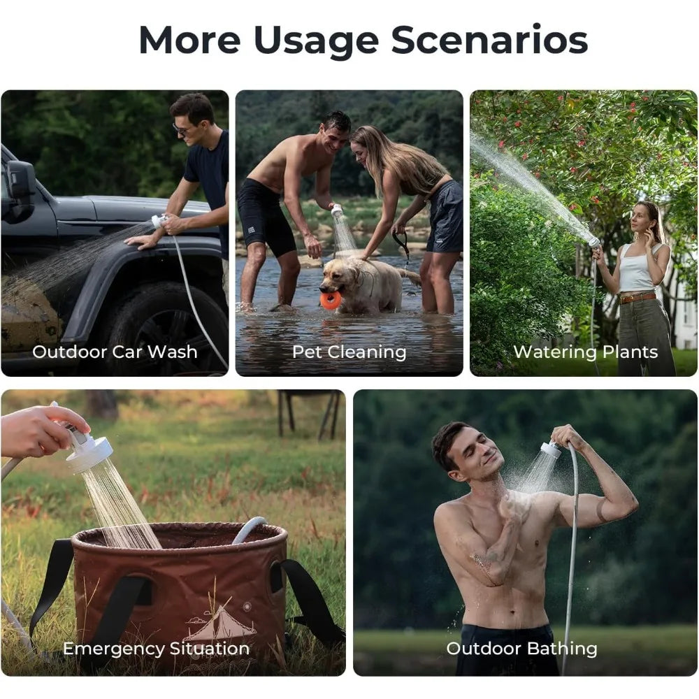 Rechargeable Portable Camping Shower Pump Outdoor Hiking Beach Vacation Car Wash Water Pump High-Quality YTYIN