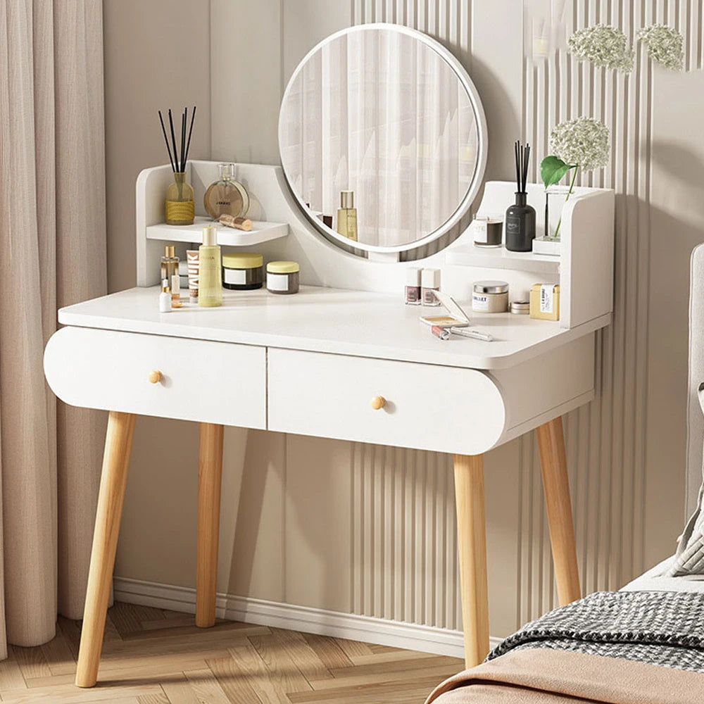 General Vanity Table With Detachable Mirror And Storage