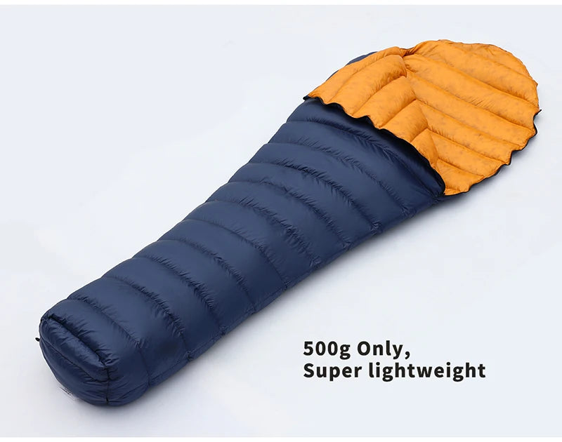 Kamperbox Ultralight Down Sleeping Bag UL250 for Camping Outdoor Adult Duck Down Filled Mummy Style 3 Season Spring Autumn Winter