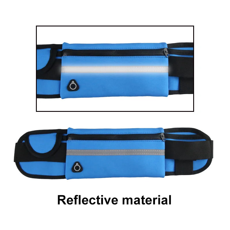 20PCS Unisex Sports Waist Bag for Outdoor Riding Running Polyester Storage Pouch with Card Slot and Headphone Hole