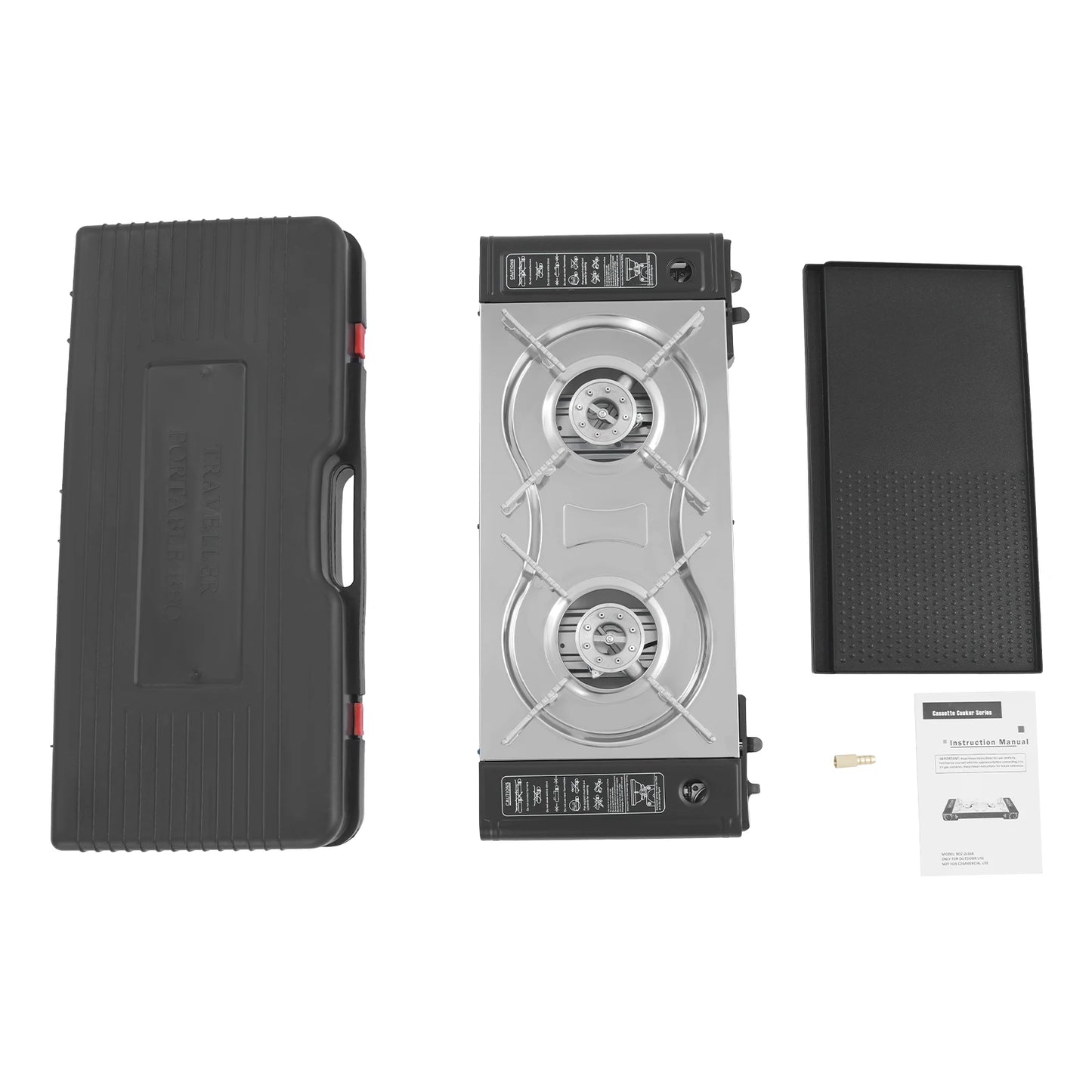 Portable Butane Camping Stove with Case Outdoor Metal Gas Stove for More Than Five Users with Ignition Device