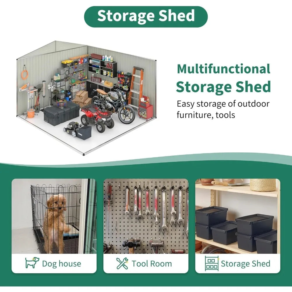Hign Concerned Outdoor Storage Shed With Lockable Doors