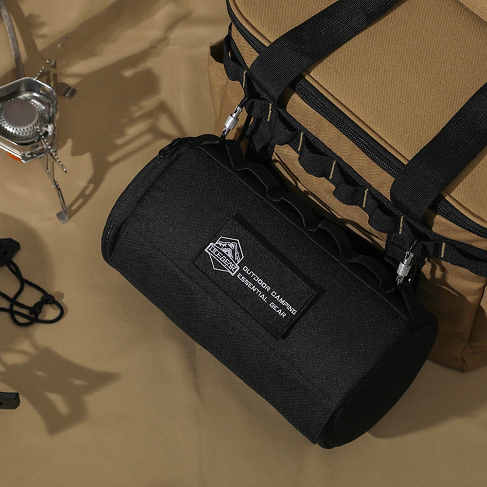 Outdoor Tissue Case Portable Roll Paper Storage Holder Polyester Waterproof Hanging Napkin Holder for Picnic Camping Hiking