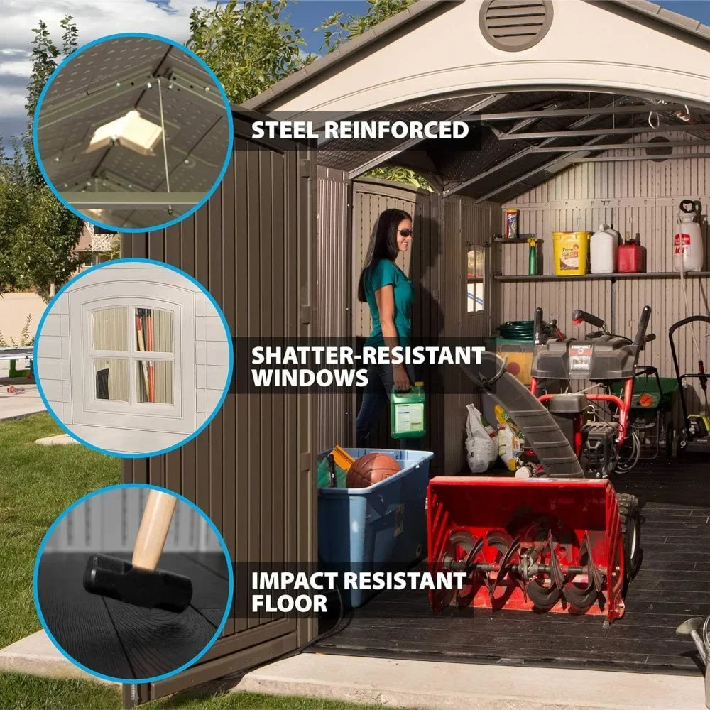 XMSJ Customizable Outdoor Storage Dual Entry Shed System