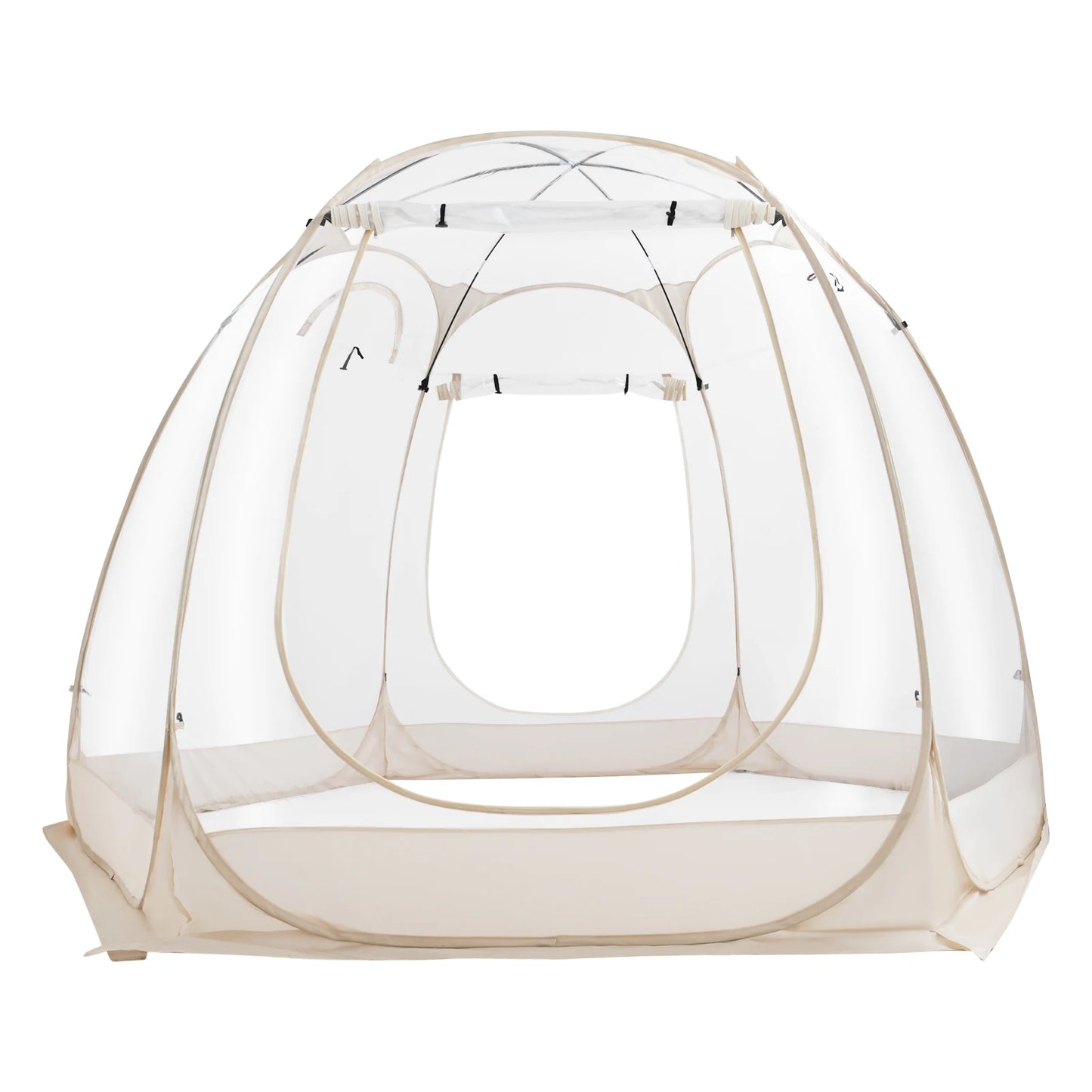 Clear Pop Up Bubble Tent 3x2.05m Outdoor Garden Camping Tent for 3 to 4 People with Glass Fiber Rods