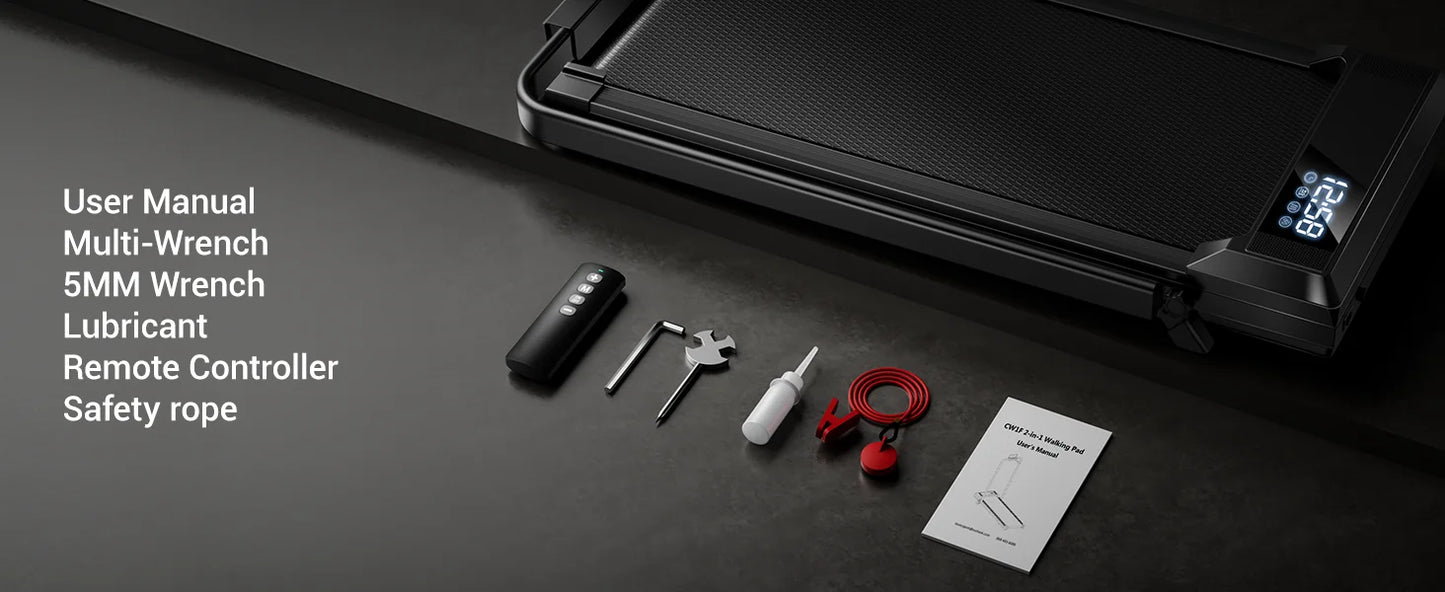 UMAY Walking Pad Treadmill Incline Under Desk Lightweight LED Display Home Office Electric Foldable Monofunctional