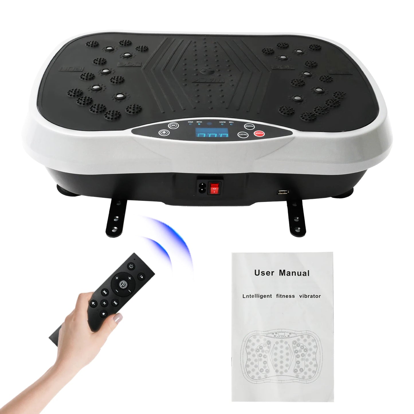 Portable Vibration Plate Exercise Machine for Home Fitness Fat Burning Whole Body Shaping Electric Muscle Massager