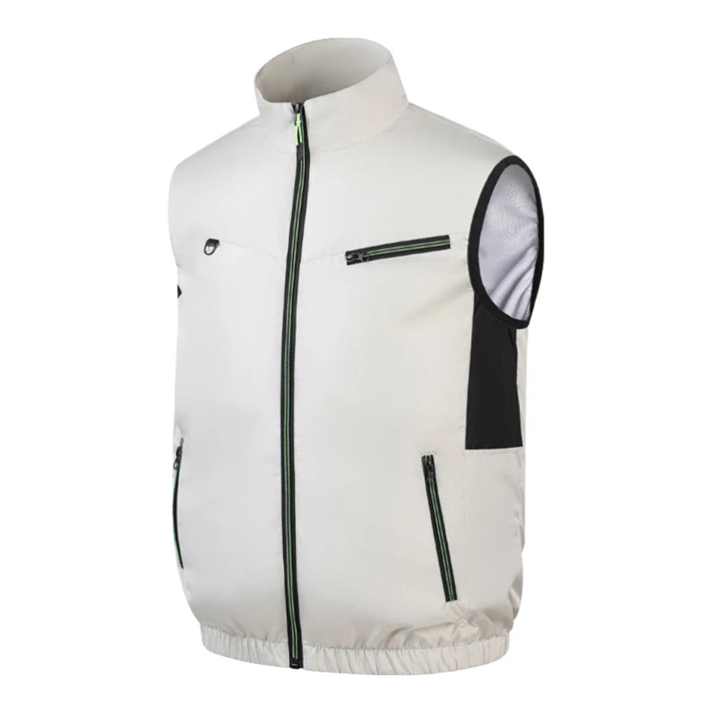 Wearable Cooling Vest Heat Resistant Air Conditioner Clothes Breathable Cooling Fan Vest for Summer Camping Fishing Hiking Work
