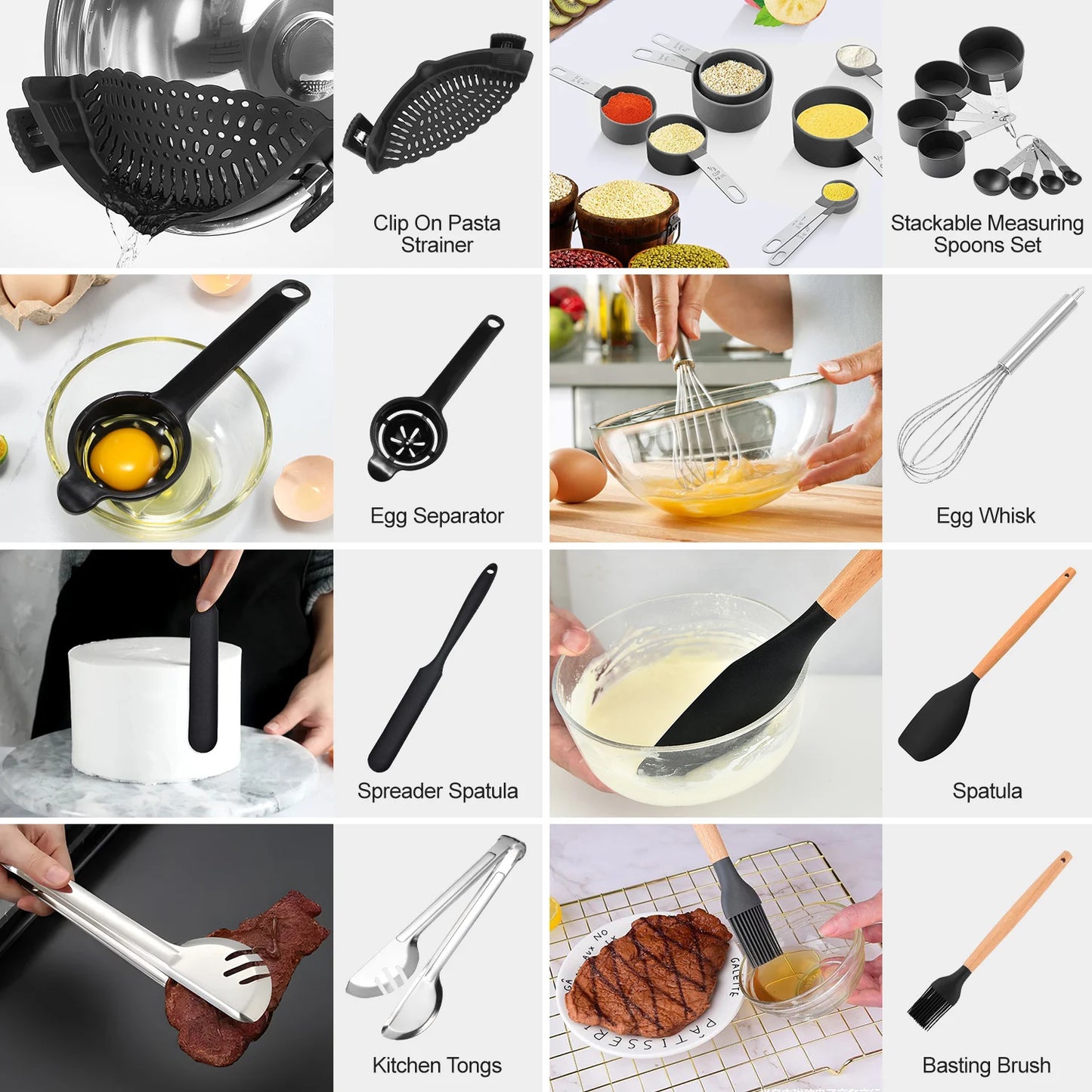 30 Pieces Stainless Steel Mixing Bowl Set Non Slip Premium Kitchen Essential Various Sizes for Mixing and Serving