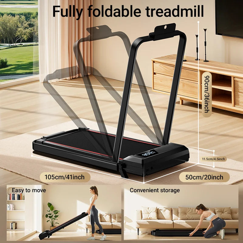 UMAY Walking Pad Treadmill Incline Under Desk Lightweight LED Display Home Office Electric Foldable Monofunctional