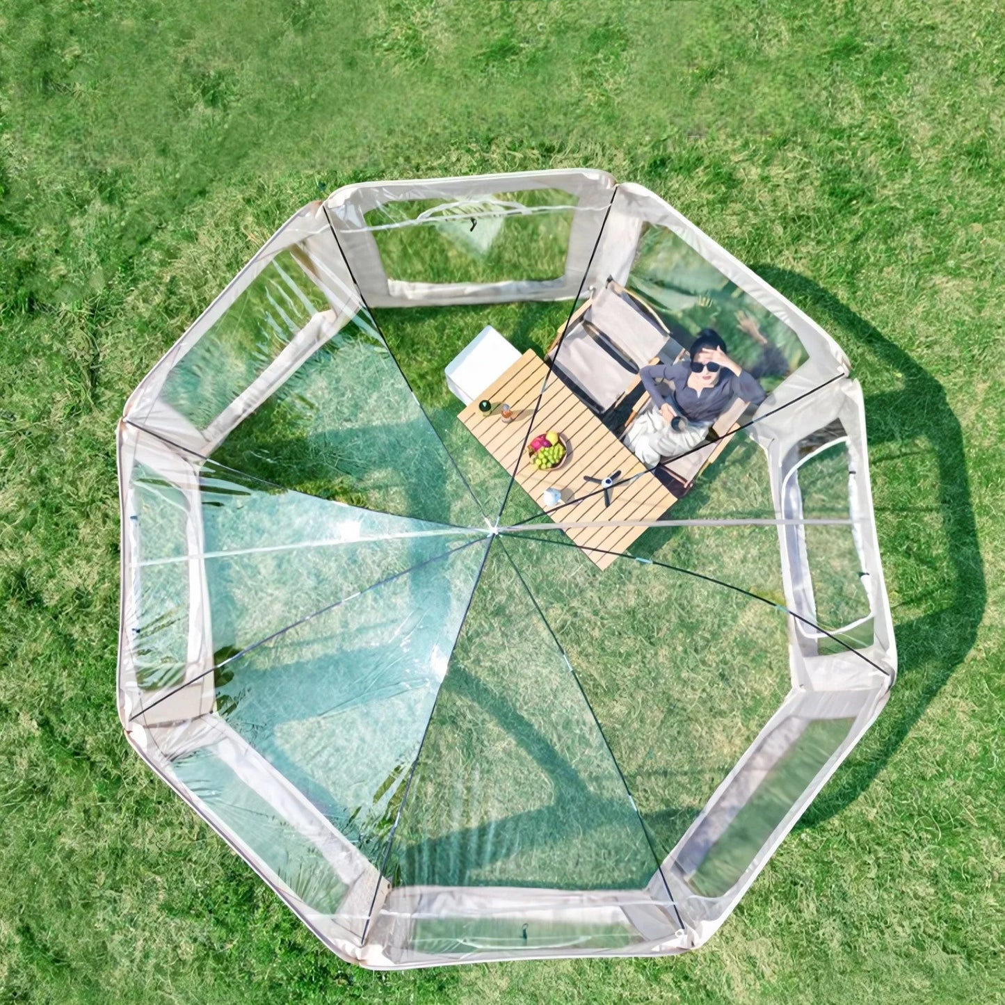 Portable Folding Transparent Tent Starry Sky Bubble House for Camping Waterproof Outdoor Shade Shelter for 5 to 8 People