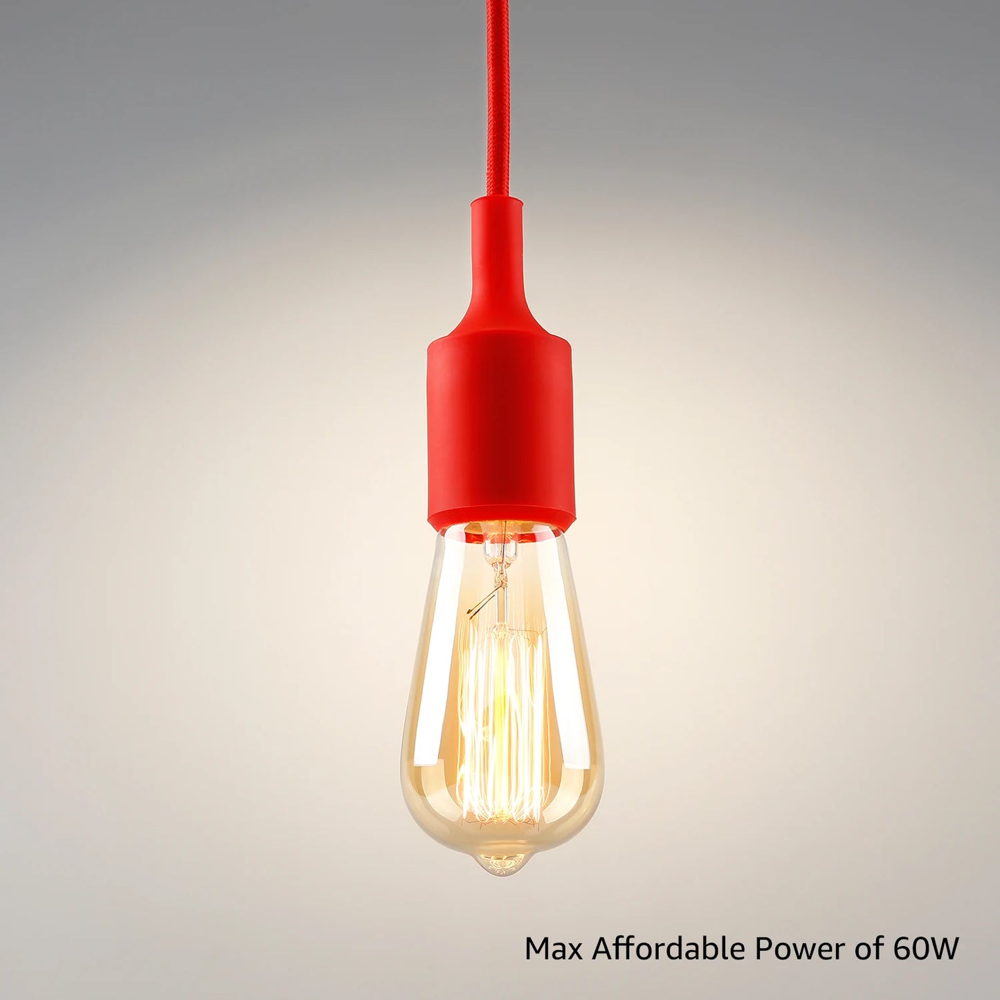 4 Pack Socket Pendant Light Fixture, E26/E27 Lamp Holder for Home, Commercial, Pub, Counter, Decorative Lighting, RED