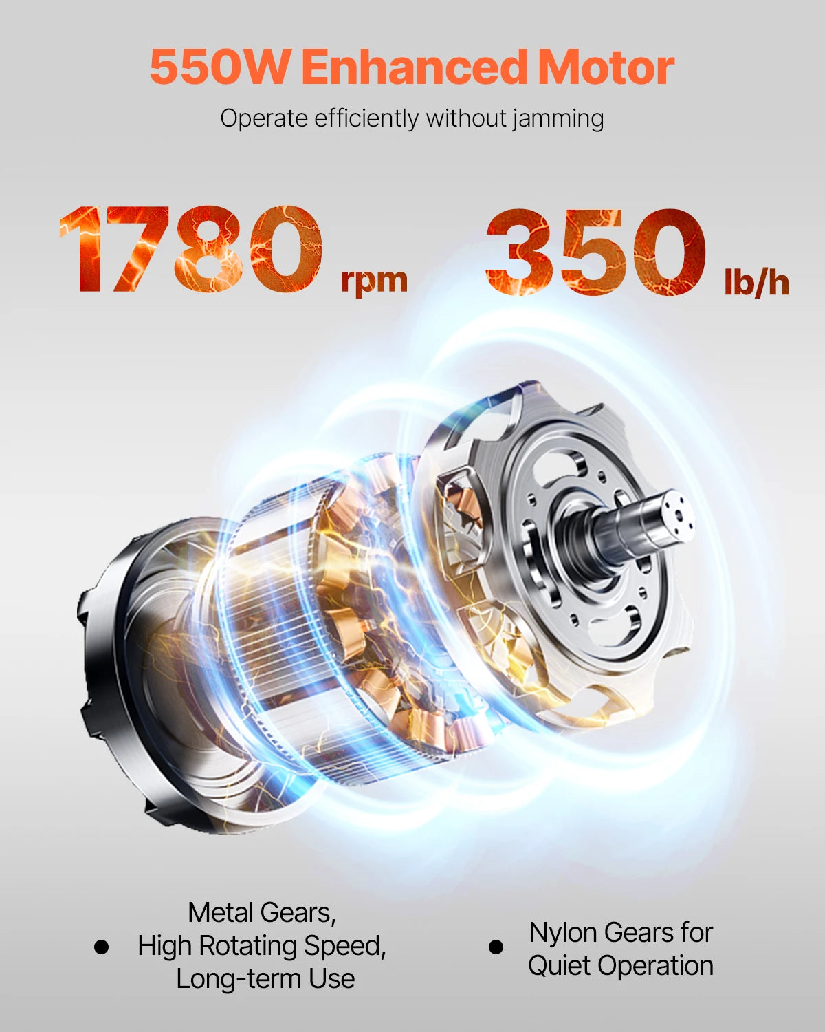 VEVOR Meat Cutter Machine 550W Electric Food Slicer